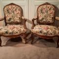Paire de fauteuils en palissandre d’époque Napoléon III.