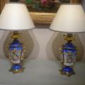 Paire de lampes en porcelaine d'époque Napoléon III