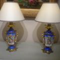 Paire de lampes en porcelaine d'époque Napoléon III